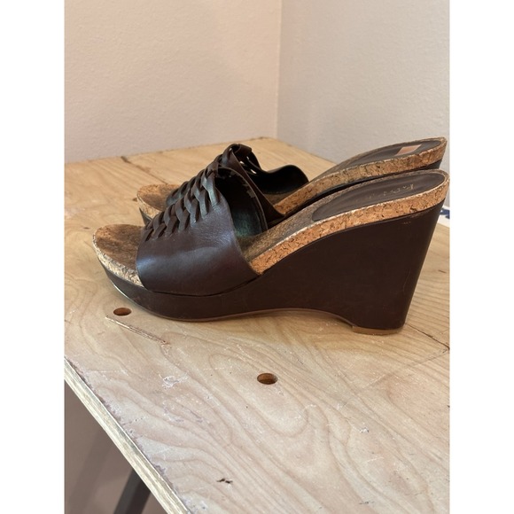 Lauren Ralph Lauren Brown Y2K 9.5‎ Leather Sandals